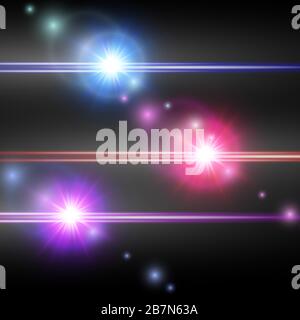 Abstract image of lighting flare, vector illustration Stock Vector