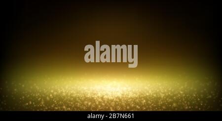 falling glittering dust spotlight, luxury blurred lights bokeh. vector Stock Vector
