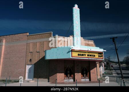 Old cinemas never die. They simply fade away. Stock Photo