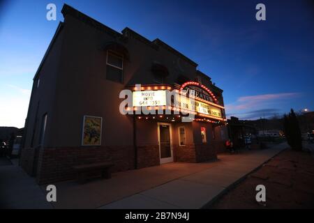 Old cinemas never die. They simply fade away. Stock Photo