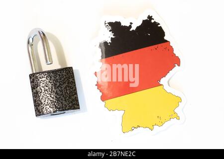 Flag of Germany as background, top view. National symbol Stock Photo ...