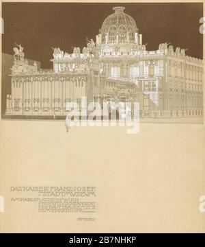 Design for the Emperor Franz Joseph City Museum, at the Vienna Karlsplatz, 1897-1898. Found in the Collection of Vienna Museum. Stock Photo