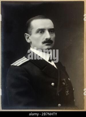 Portrait of Alexander Kolchak (1874-1920), 1909. Private Collection. Stock Photo