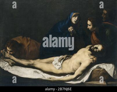 The Lamentation over Christ, 1633. Found in the Collection of Thyssen-Bornemisza Collections. Stock Photo