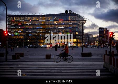 Copenhagen, Denmark’s capital,  City Hall Square modern shopping complex mall Stock Photo