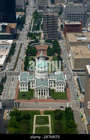 Looking down on St Louis Capitol building. Stock Photo