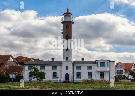 The Timmendorf lighthouse on the island of Poel Stock Photo