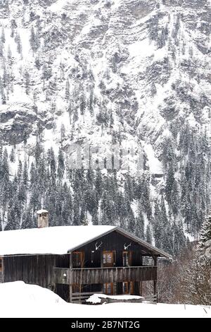 Wooden farmhouse in the Allgau Alps in winter Stock Photo - Alamy