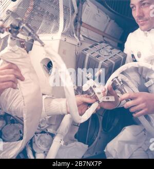 Damaged Apollo 13 Service Module is Let Loose to Drift Stock Photo - Alamy