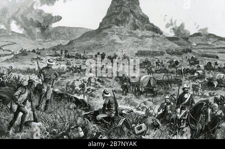 The Battle of Isandlwana, 22nd January 1879, painting in oil on canvas ...