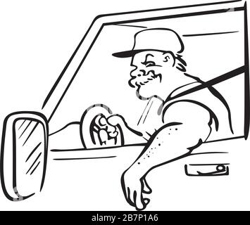 truck driver Stock Vector