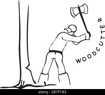 lumberjack Stock Vector