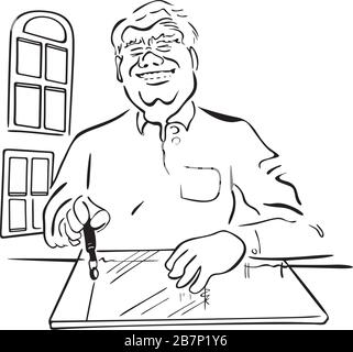 glazier Stock Vector