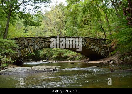 Boulder Bridge Rock Creek Park DC 4 Stock Photo