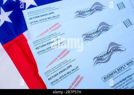 Mail ballots of election Stock Photo