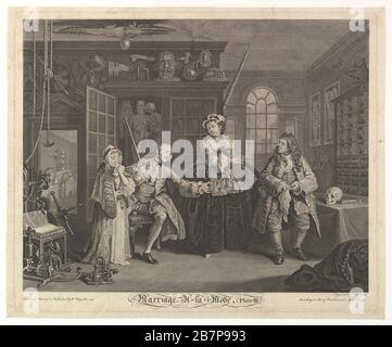 Marriage A-la-Mode, Plate III, April 1745. After William Hogarth Stock Photo
