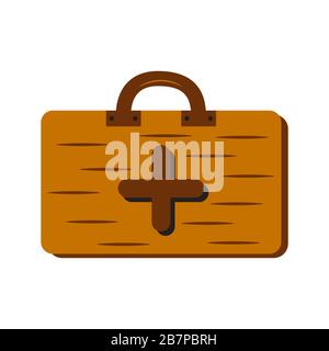 First Aid Kit. Medical icon for doctor profession colorful illustration. Health care services concept Stock Vector