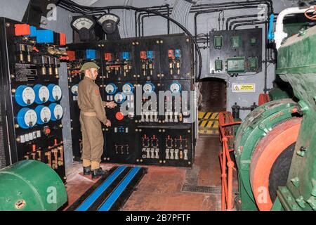 Generator room, O'Hara's Battery (1899-1976), Gibraltar Stock Photo