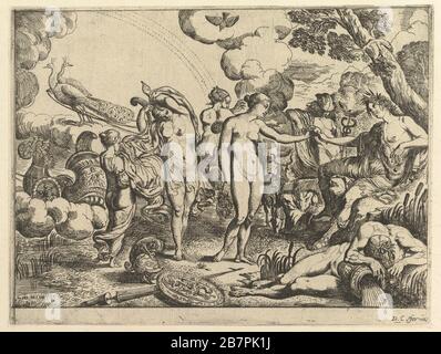 Judgment of Paris, 1610-42. Stock Photo