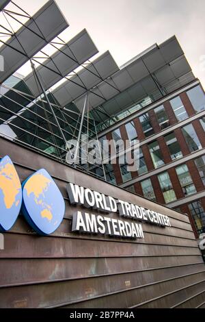 Exterior of the World Trade Center in the Amsterdam Zuid area of the Dutch capital in the Netherlands Stock Photo