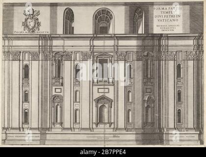 Speculum Romanae Magnificentiae: St. Peter's, 1564. Stock Photo