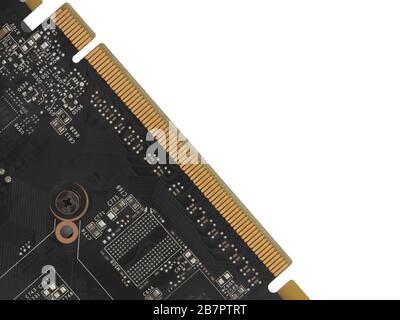 Black graphic card board isolated on white background Stock Photo