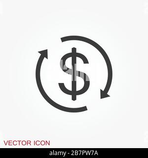 Investments icon. Graph growth graphics vector icon isolated on background Stock Vector