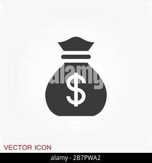 Investments icon. Graph growth graphics vector icon isolated on background Stock Vector