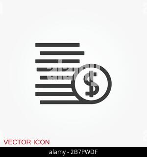 Investments icon. Graph growth graphics vector icon isolated on background Stock Vector