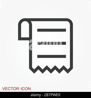 Invoice vector icon. Finance and Banking symbol Stock Vector