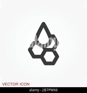Jar vector icon with cap isolated on background. Honey symbol Stock Vector