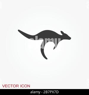 Kangaroo vector icon isolated on background. Animal symbol Stock Vector