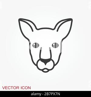 Kangaroo vector icon isolated on background. Animal symbol Stock Vector