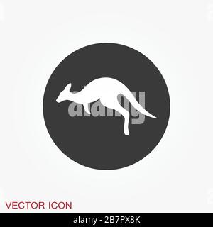 Kangaroo vector icon isolated on background. Animal symbol Stock Vector