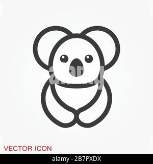 Koala bear icon animal symbol, logo, symbol Stock Vector