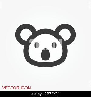 Koala bear icon animal symbol, logo, symbol Stock Vector