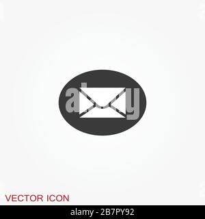 Mail vector icon. Illustration isolated for graphic and web design. Stock Vector
