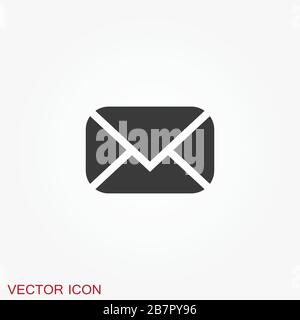 Mail vector icon. Illustration isolated for graphic and web design. Stock Vector