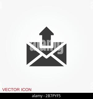 Mail vector icon. Illustration isolated for graphic and web design. Stock Vector