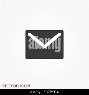 Mail vector icon. Illustration isolated for graphic and web design. Stock Vector