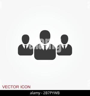 Meeting vector icon. Management and Human Resource Icons Stock Vector