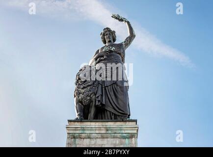 Bavaria-Munich-Germany, September 29, 2019: Bavaria is the female symbol and worldly patron of Bavaria and acts as a personified allegory for the Stat Stock Photo