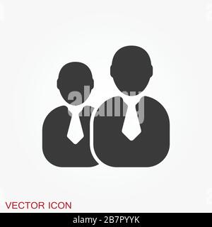 Meeting vector icon. Management and Human Resource Icons Stock Vector