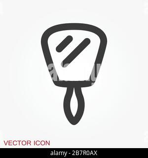 Mirror icon isolated on background. Design for banner, logo. Stock Vector