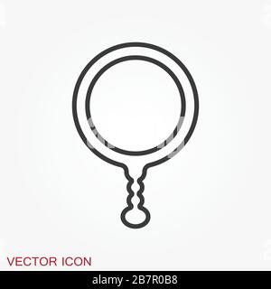 Mirror icon isolated on background. Design for banner, logo. Stock Vector