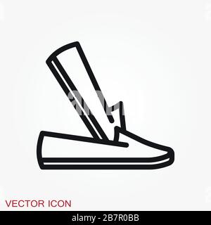 Moccasin icon isolated on background. Shoes symbol stock vector illustration. Stock Vector