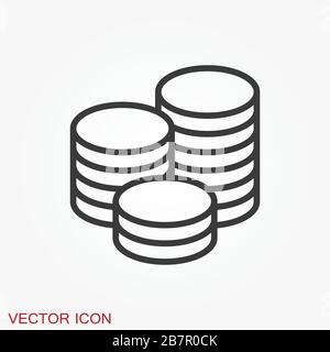 Money icon. Universal money icon to use in web and mobile UI Stock Vector