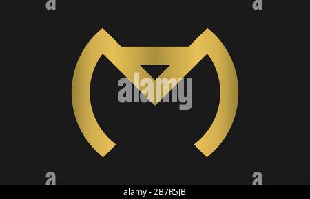 AM, MA Letter Logo Design with Creative Modern Trendy Typography and monogram logo. Stock Vector