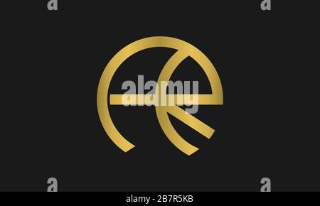 RA, AR Letter Logo Design with Creative Modern Trendy Typography and monogram logo. Stock Vector