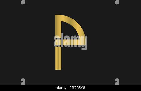 iP, Pi Letter Logo Design with Creative Modern Trendy Typography and monogram logo. Stock Vector